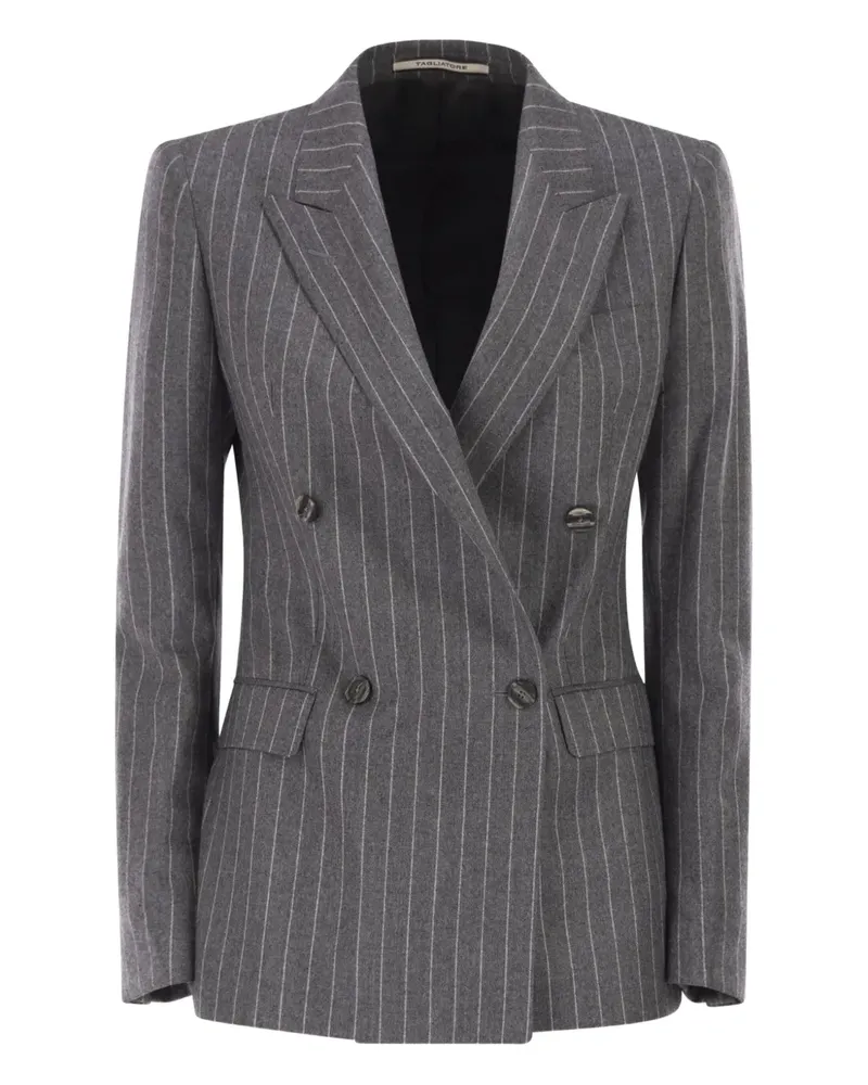 Tagliatore Doppelreihiger Blazer mit Nadelstreifen - Grau Grau