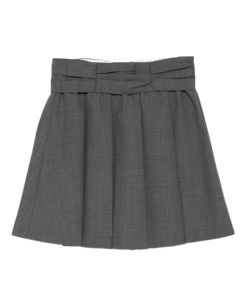 SHUSHU/TONG Faltenrock mit drapierter Taille - Grau Grau