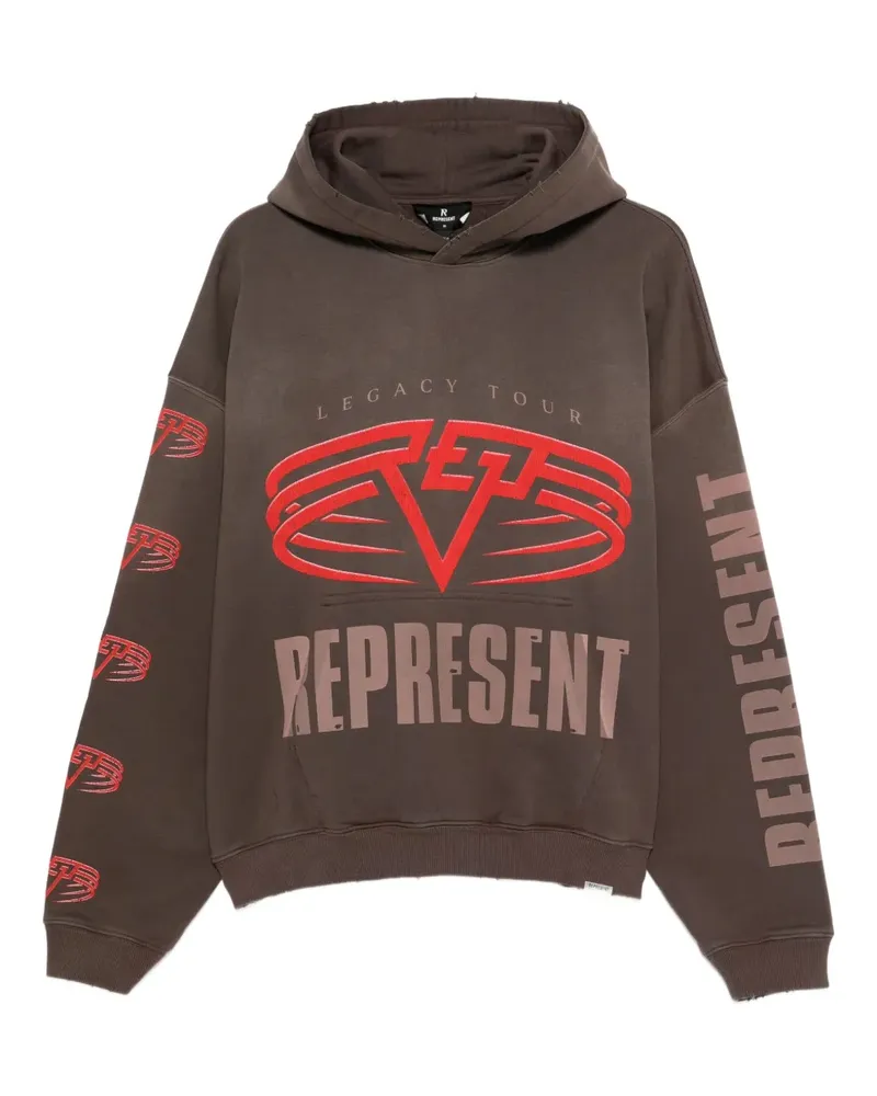 REPRESENT Hoodie mit grafischem Print - Braun Braun