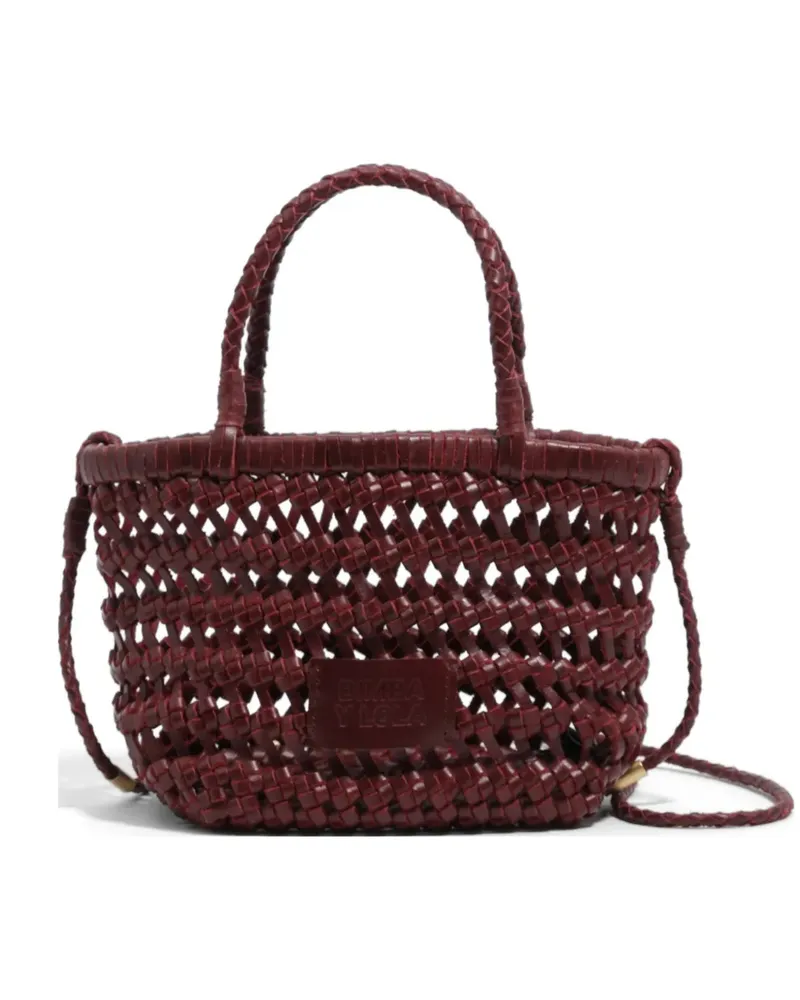 BIMBA Y LOLA Mini Tote Bag mit Flechtdetail - Rot Rot
