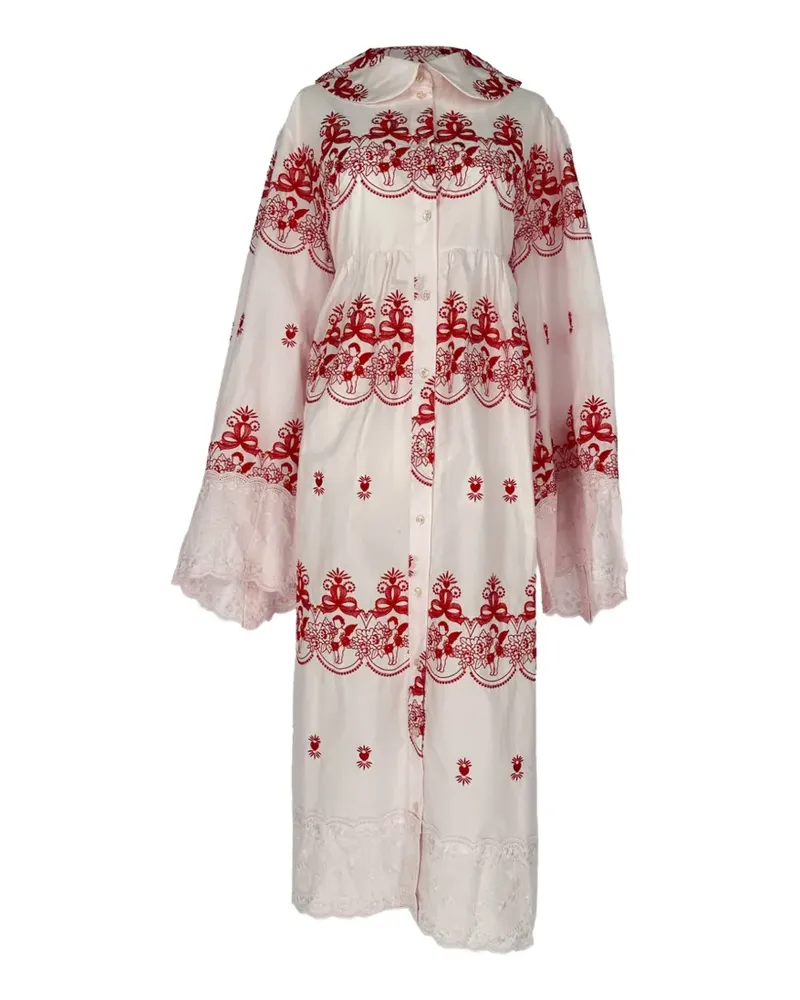 Simone Rocha cherub-embroidered dress - Rosa Rosa