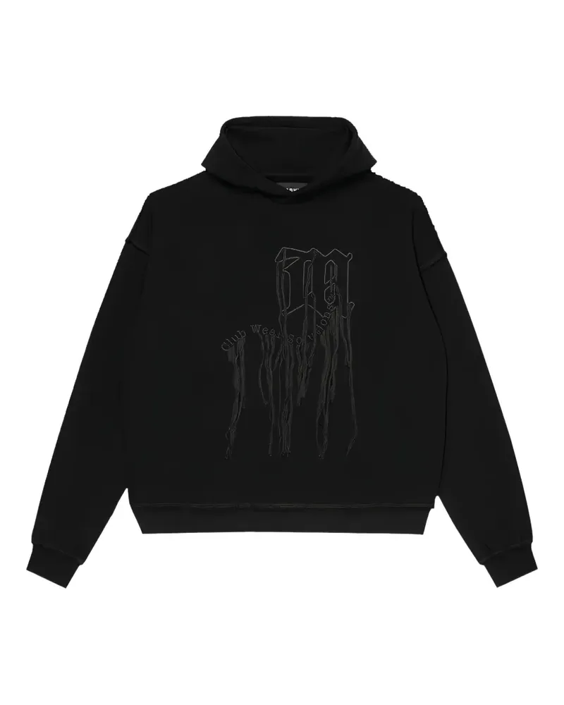 MISBHV Hoodie mit aufgestickten Fäden - Schwarz Schwarz