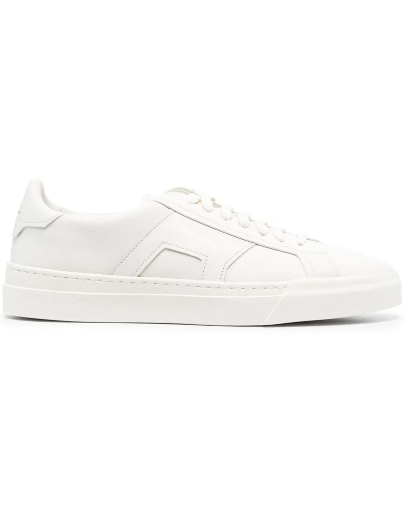 Santoni Sneakers mit Logo-Print - Nude Nude