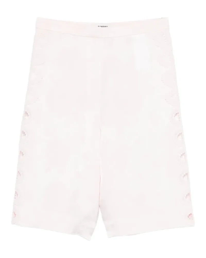 Sandro Shorts mit Spitzenborten - Rosa Rosa