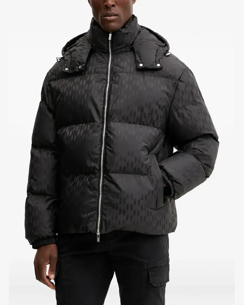 Karl Lagerfeld hooded patterned jacket - Schwarz Schwarz