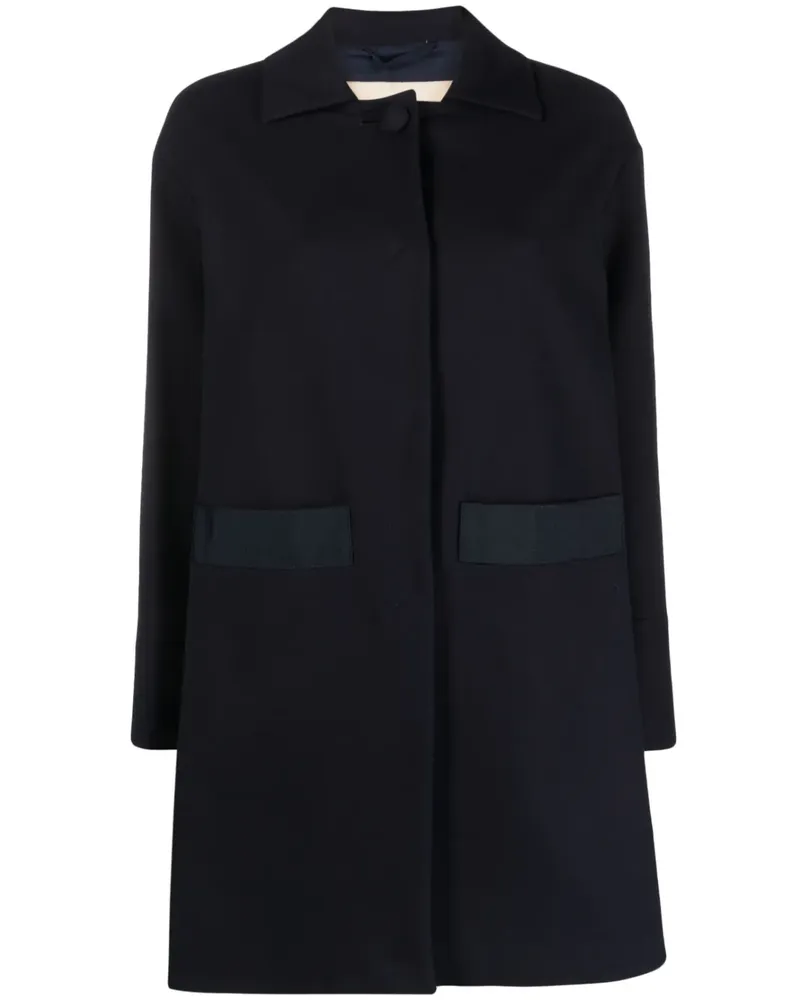 Herno Asymmetrischer Mantel - Blau Blau