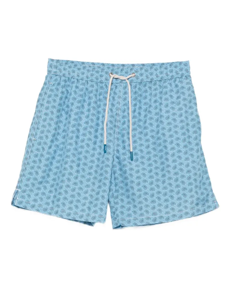 FeFè paisley-print drawstring-waist swim shorts - Blau Blau