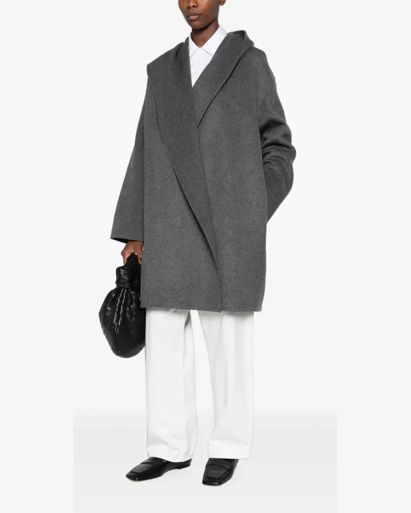 Totême Oversized-Kapuzenmantel mit Schalkragen - Grau Grau