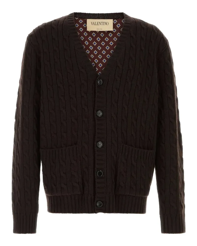 Valentino Garavani Cardigan mit Zopfmuster - Braun Braun