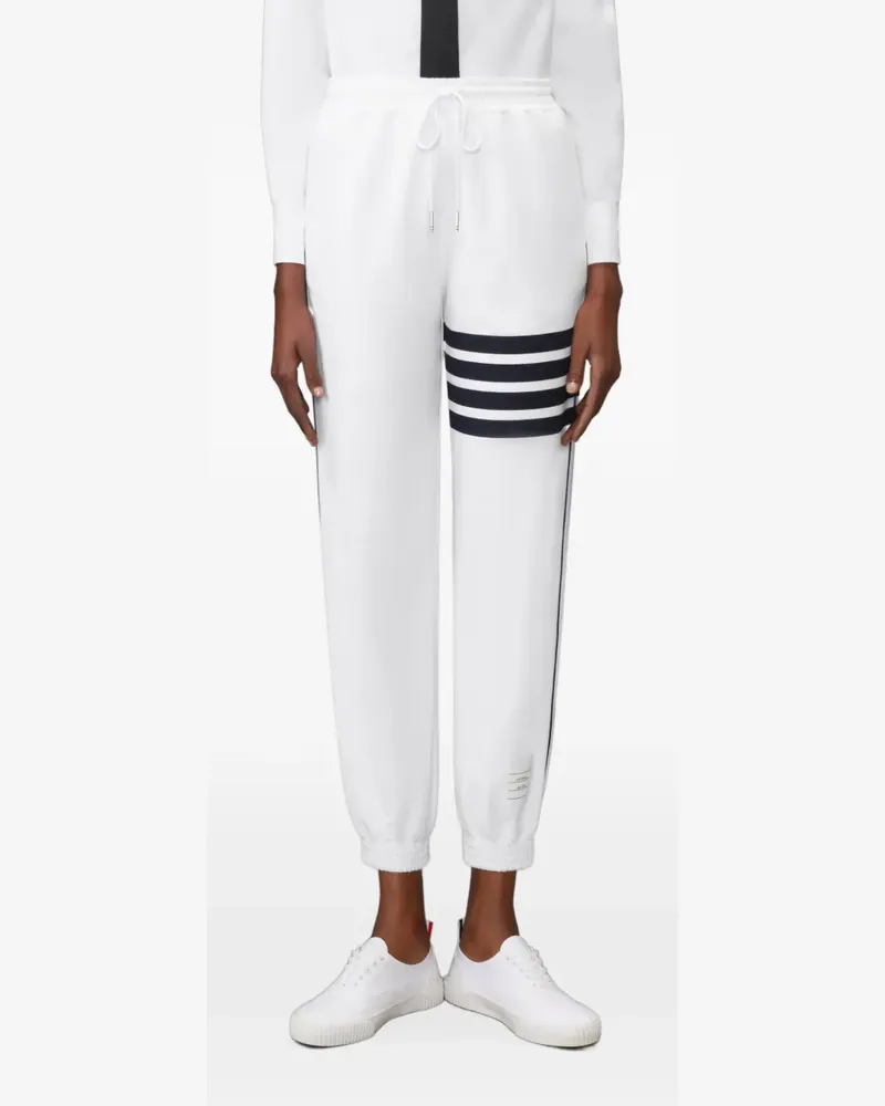 Thom Browne Jogginghose mit 4-Bar-Paspeln - Weiß Weiß