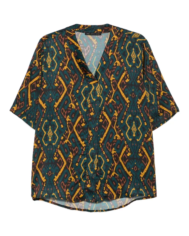 Low Brand geometric-print short-sleeve shirt - Grün Grün