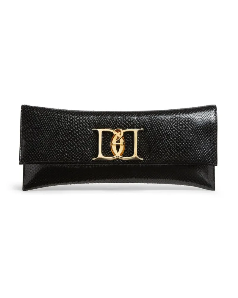 Dsquared2 Clutch mit Logo-Schild - Schwarz Schwarz