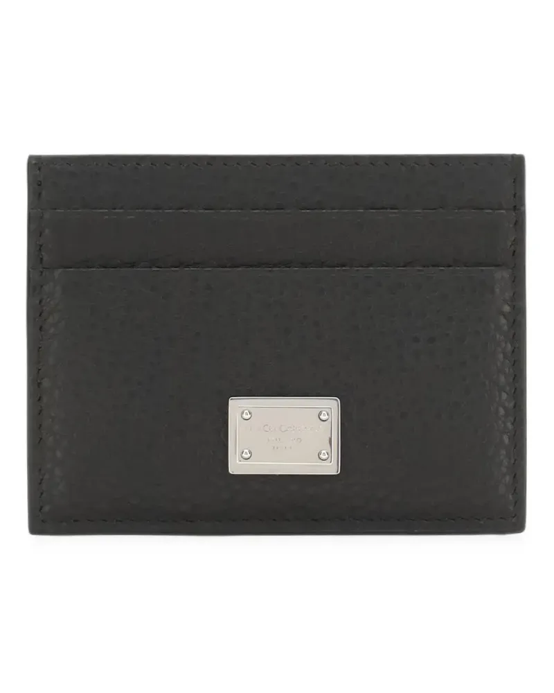 Dolce & Gabbana Kartenetui mit Logo-Schild - Schwarz Schwarz