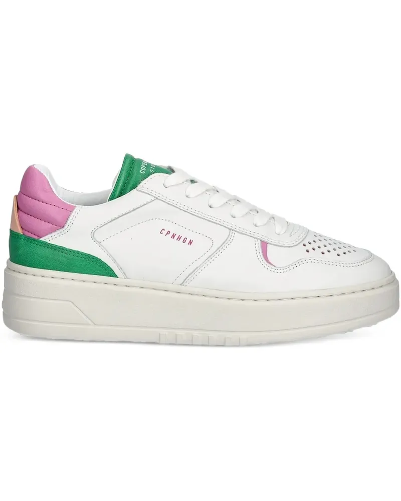 Copenhagen Sneakers mit Kontrasteinsätzen - Weiß Weiß