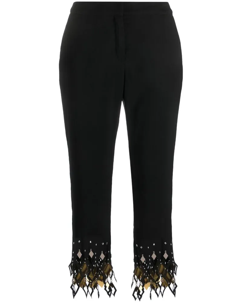 Paco Rabanne Cropped-Hose mit Nieten - Schwarz Schwarz