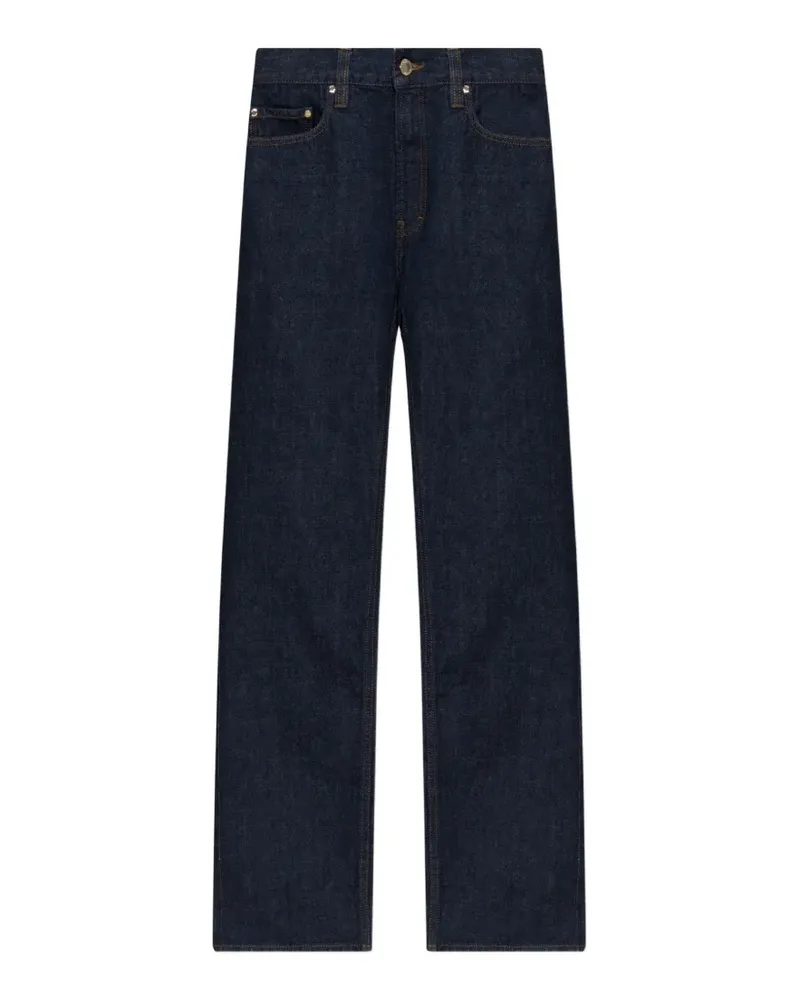 Casablanca Paris logo-embroidered straight-leg jeans - Blau Blau