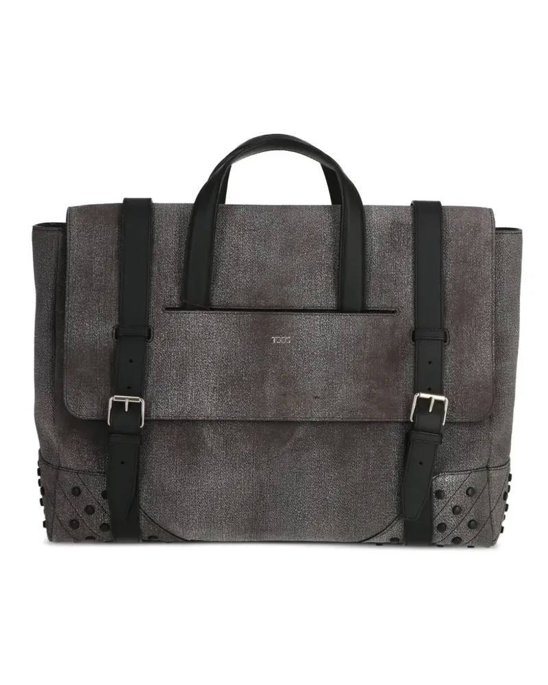 TOD'S Aktentasche mit Nieten - Grau Grau
