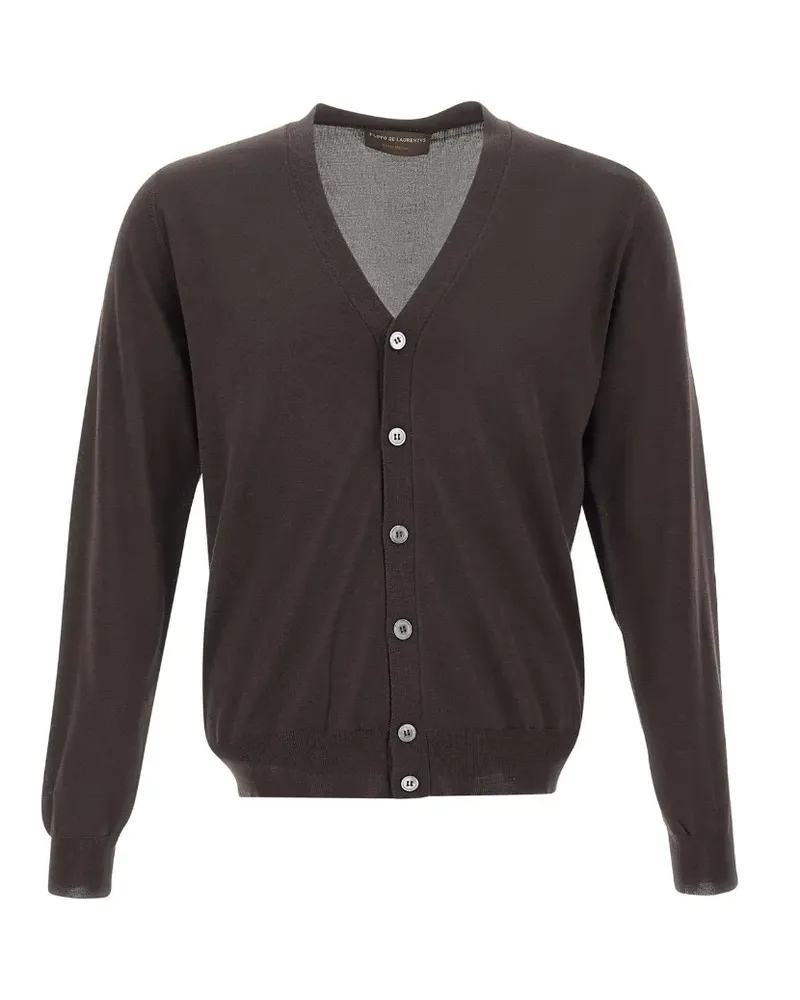 Filippo de Laurentiis V-neck button-up cardigan - Braun Braun