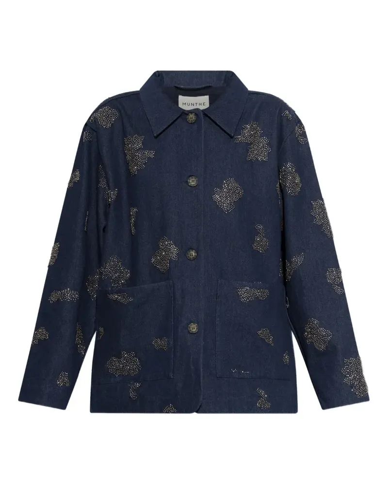 MUNTHE Vichola bead-embellished jacket - Blau Blau