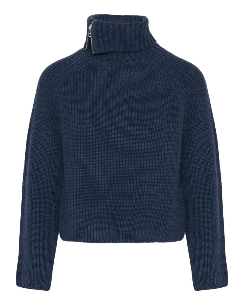 Yves Salomon Pullover mit Reißverschluss - Blau Blau