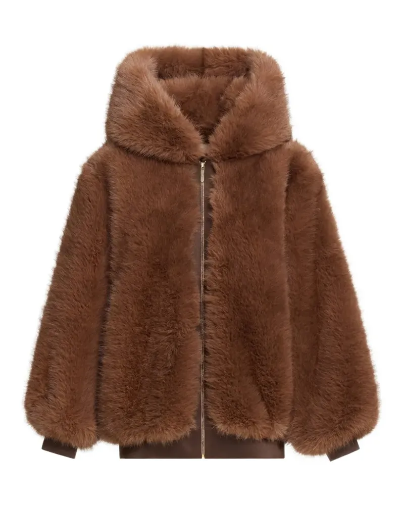 Elie Saab Kapuzenjacke mit Reißverschluss - Braun Braun