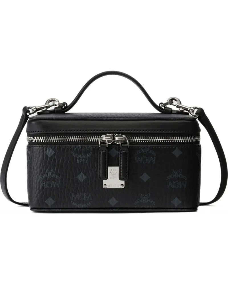 MCM Mini Rockstar Visetos Kosmetiktasche - Schwarz Schwarz