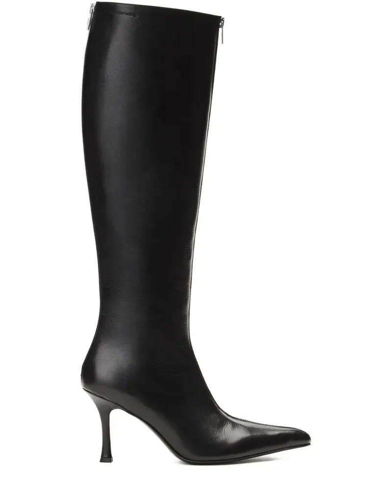 Alexander Wang Spitze Vera Stiefel mit Reißverschlussdetail 85mm - Schwarz Schwarz