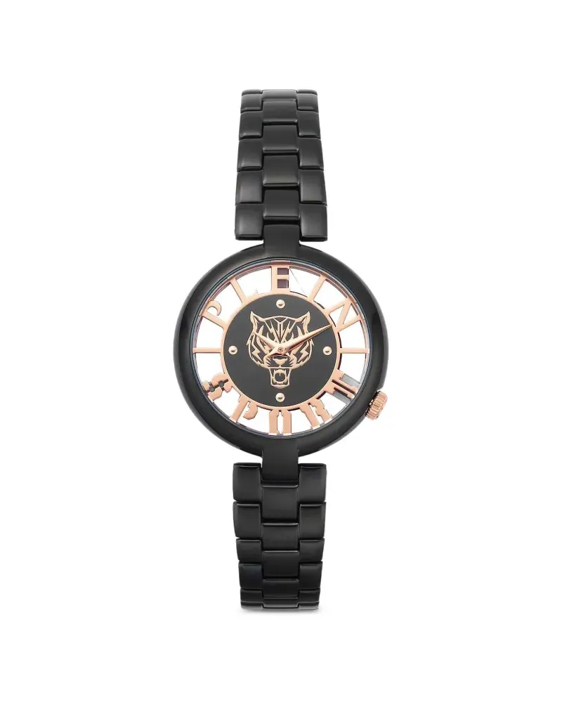 Philipp Plein tiger-motif 7mm watch - Schwarz Schwarz