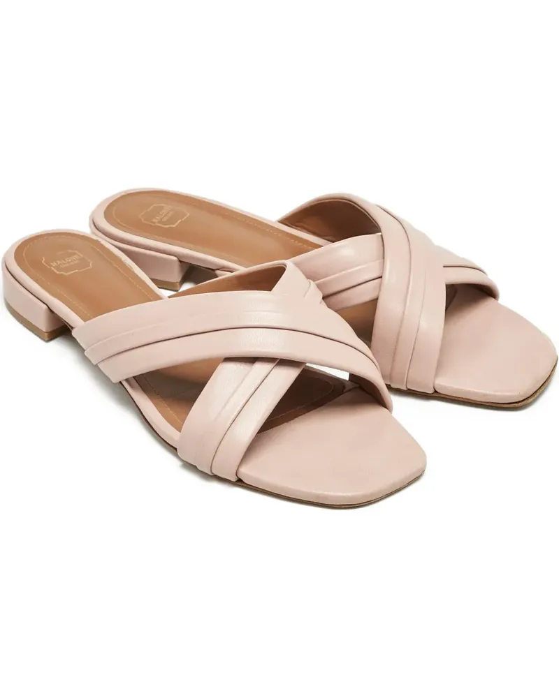 Malone Souliers Flache Sandalen mit überkreuzten Riemen - Rosa Rosa