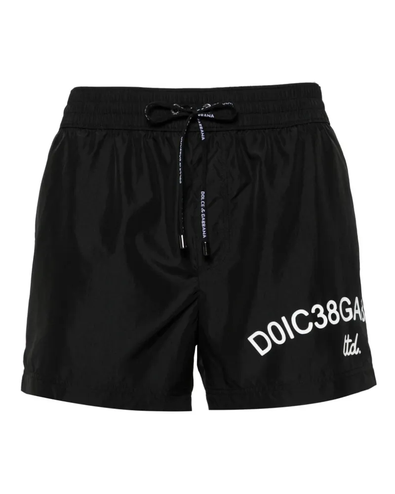Dolce & Gabbana Badeshorts mit Kordelzug - Schwarz Schwarz