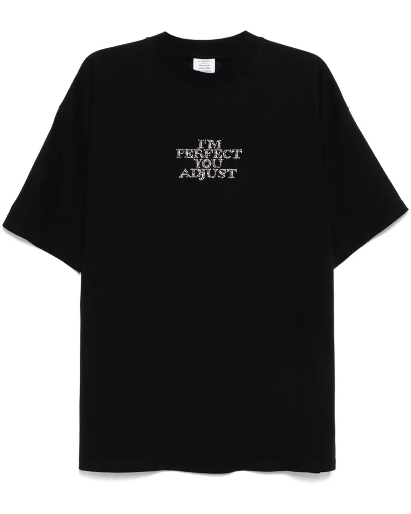 VETEMENTS I Perfect You Adjust' Regular T-Shirt - Schwarz Schwarz
