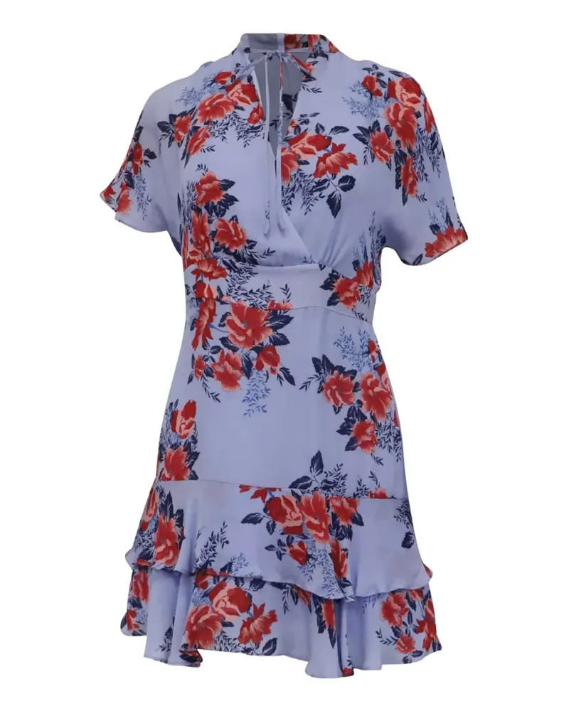 Parker Kleid mit Blumenprint - Blau Blau