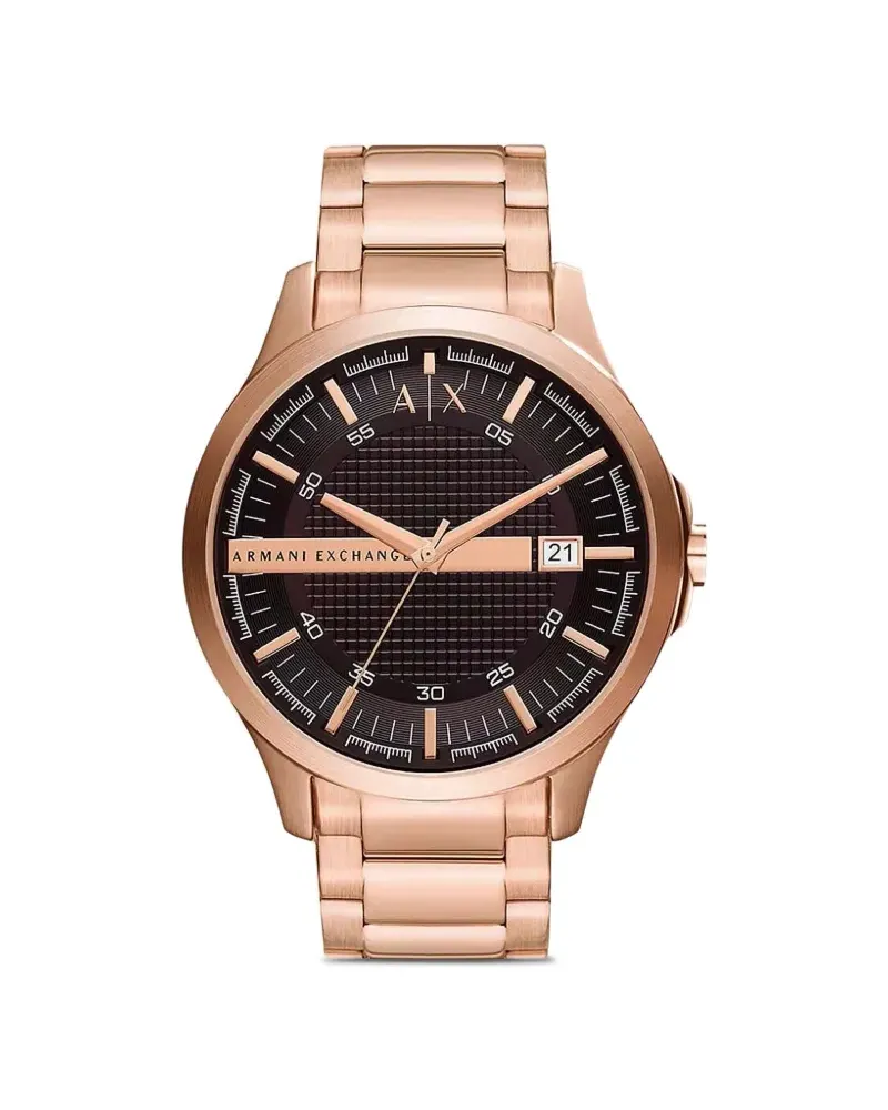 Armani Exchange Runde Armbanduhr 46mm - Schwarz Schwarz