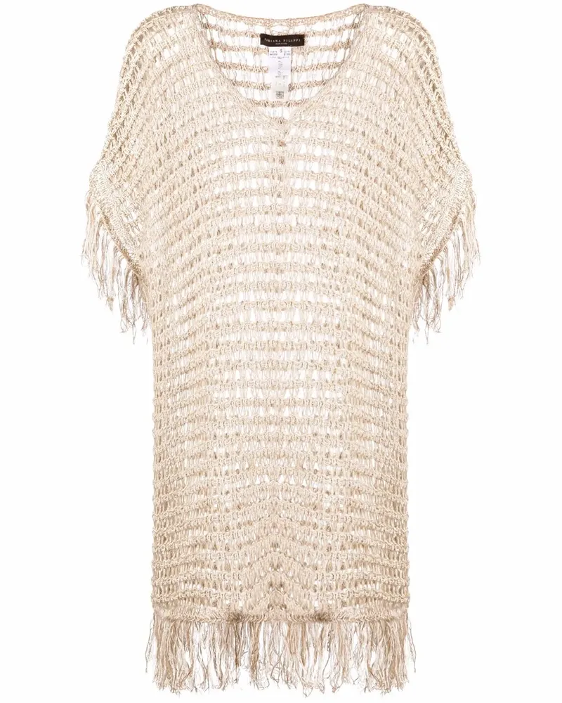 Fabiana Filippi Pullover mit Lochstrickmuster - Nude Nude