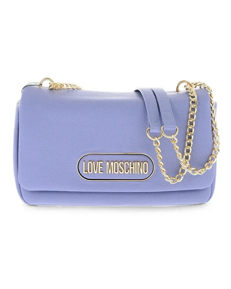 Moschino logo-plaque shoulder bag - Violett Violett