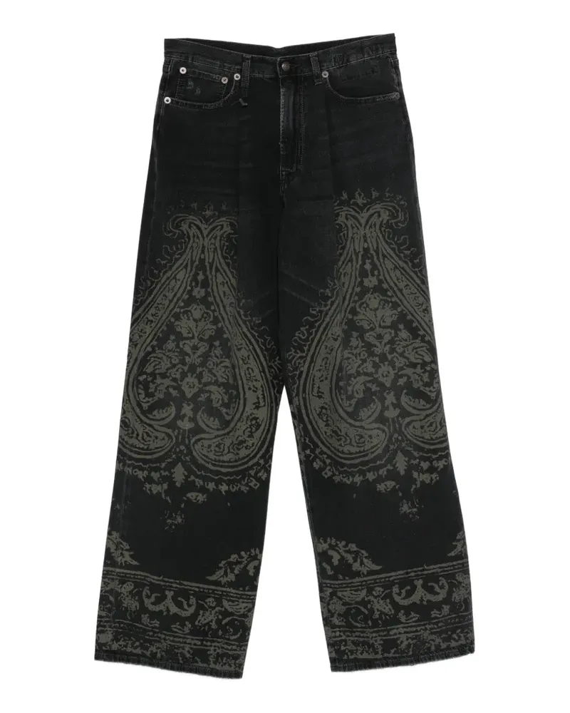 R13 Damon paisley jeans - Grau Grau