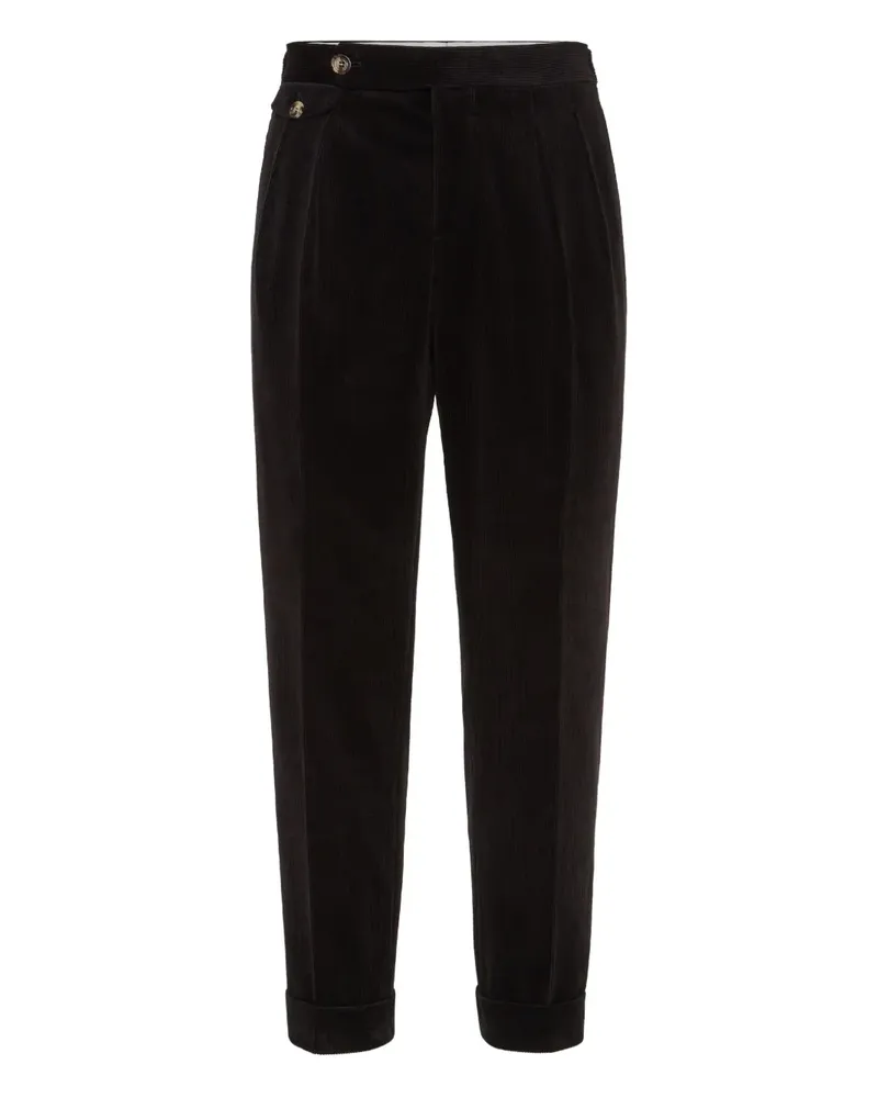Brunello Cucinelli Hose mit doppelter Falte - Schwarz Schwarz