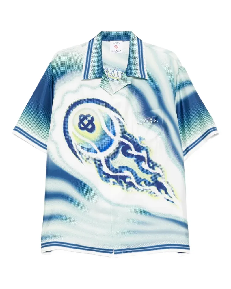 Casablanca Paris The Art of the Serve Hemden - Blau Blau