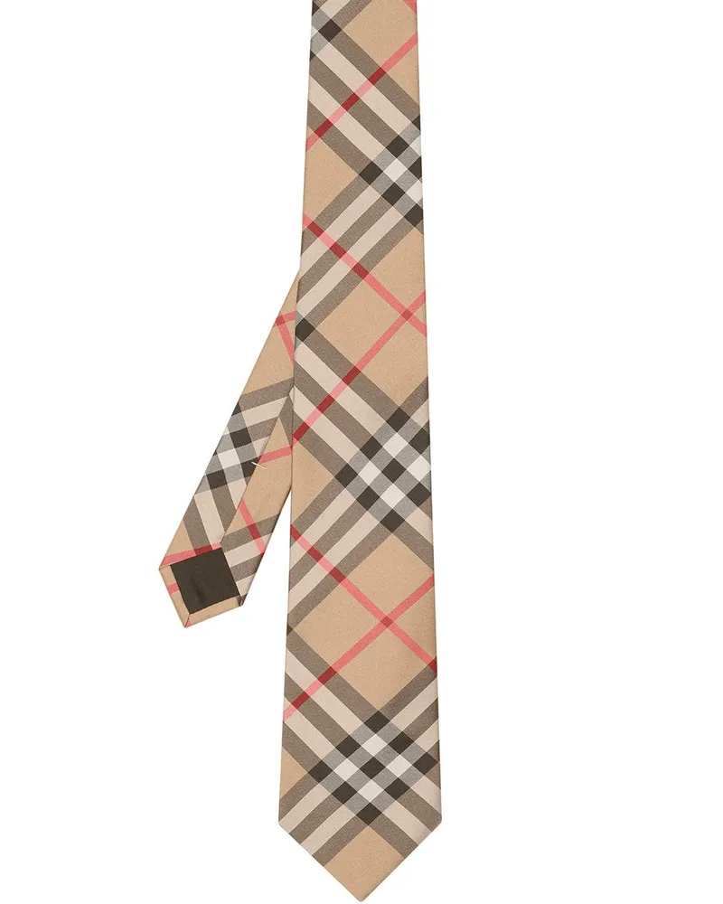 Burberry Seidenkrawatte mit Vintage-Check - Braun Braun