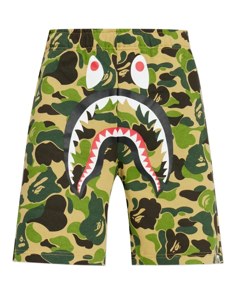 BAPE Shark Shorts mit Camouflage-Print - Grün Grün