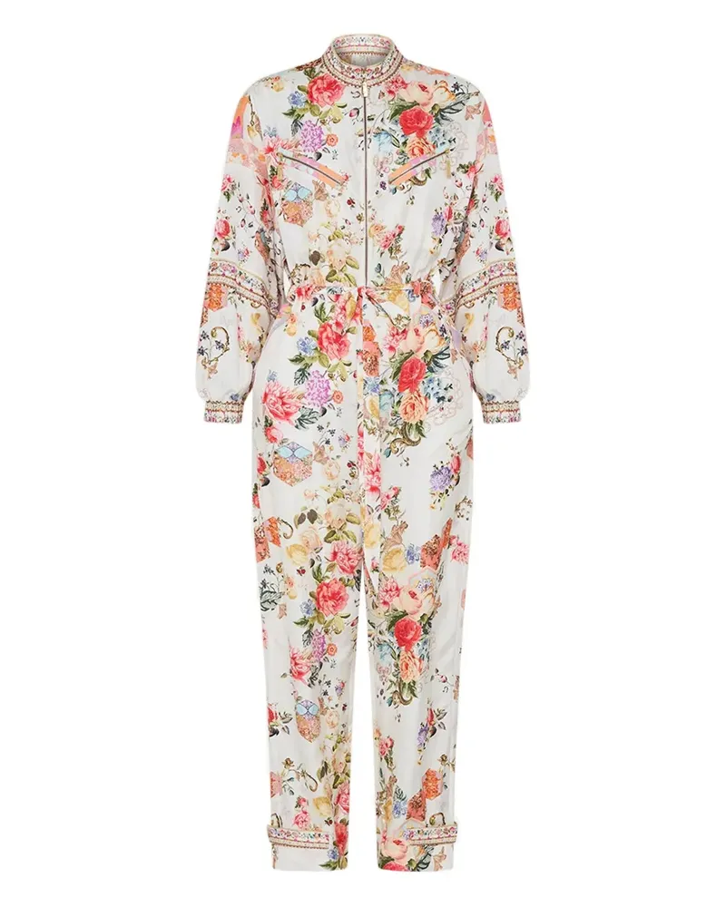 Camilla Jumpsuit mit Kordelzug - Weiß Weiß