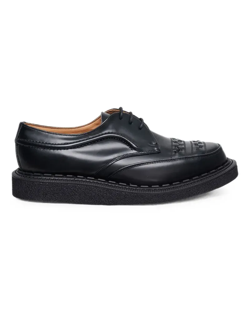 Comme des Garçons x George Cox Derby-Schuhe mit Webmuster - Schwarz Schwarz