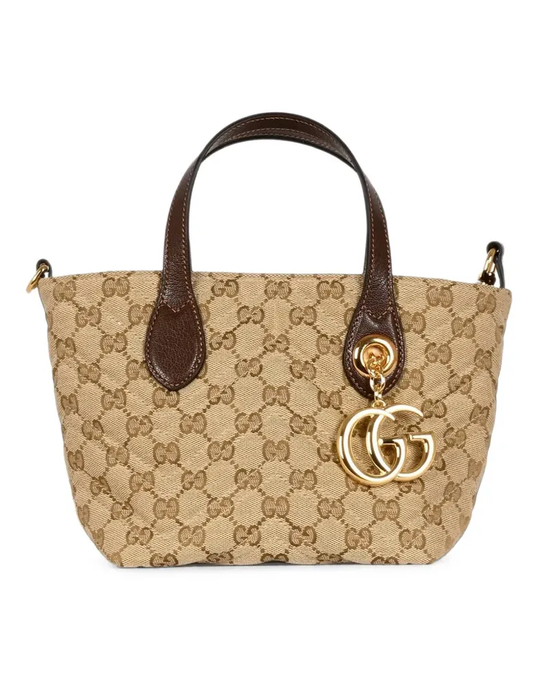 Gucci Kleiner GG Marmont Supreme Double G Tote Bag - Nude Nude