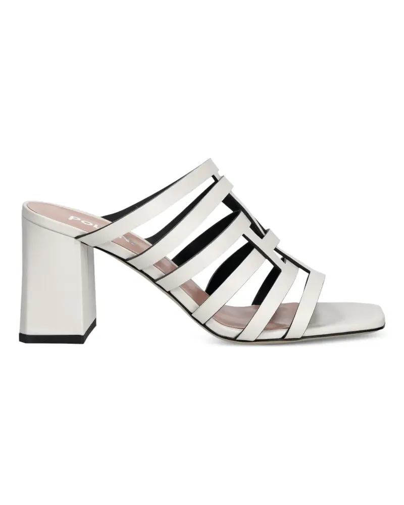 Pollini Sandalen mit Blockabsatz - Weiß Weiß