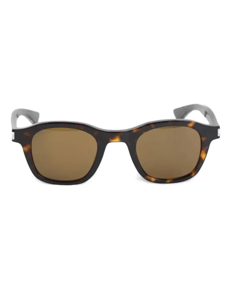Saint Laurent tortoiseshell-effect square-frame sunglasses - Braun Braun