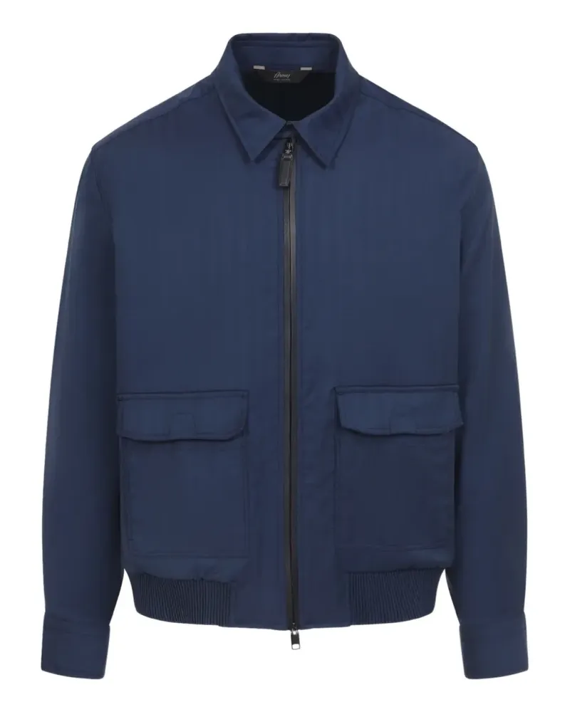 Brioni zip-up shirt jacket - Blau Blau