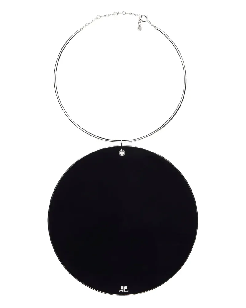 Courrèges Choker mit runden Scheiben - Schwarz Schwarz