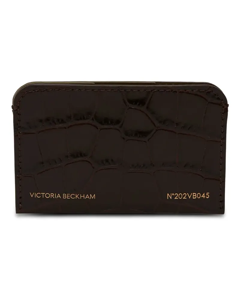 Victoria Beckham Kartenetui mit Kroko-Effekt - Braun Braun