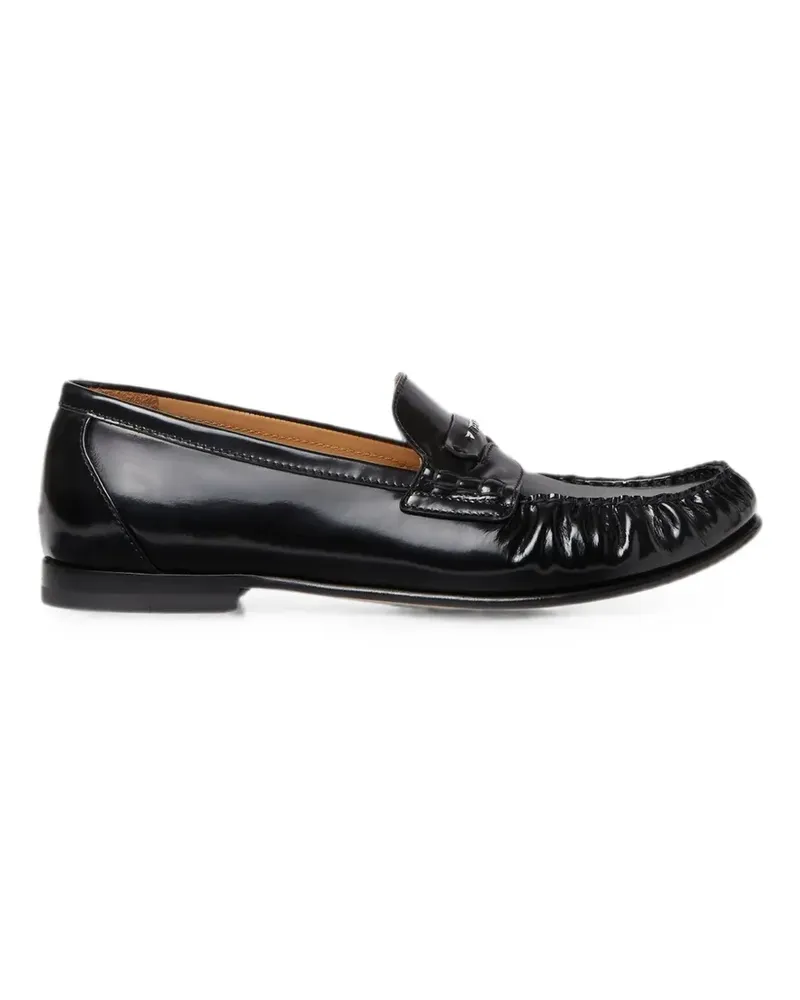 Fendi Geraffte Scrunch Loafer - Schwarz Schwarz