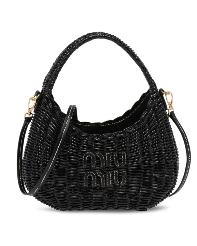 Miu Miu Mini Wander Schultertasche - Schwarz Schwarz